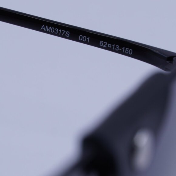 Alexander McQueen AM0317S 001 Sunglasses Black Geometric Frame, Grey Lenses - Picture 8 of 11